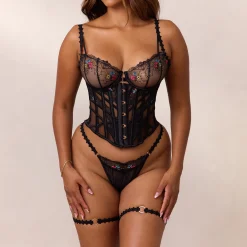Lounge Underwear Intimates Sets<Adrianna Intimates Korsett (Set) - Svart