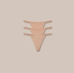 Lounge Underwear Flerpack<Basic G-string (3-Pack) - Honungsfärgad