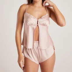 Lounge Underwear Pyjamastoppar<Bow Cami Pyjamatopp i Satin - Rosa