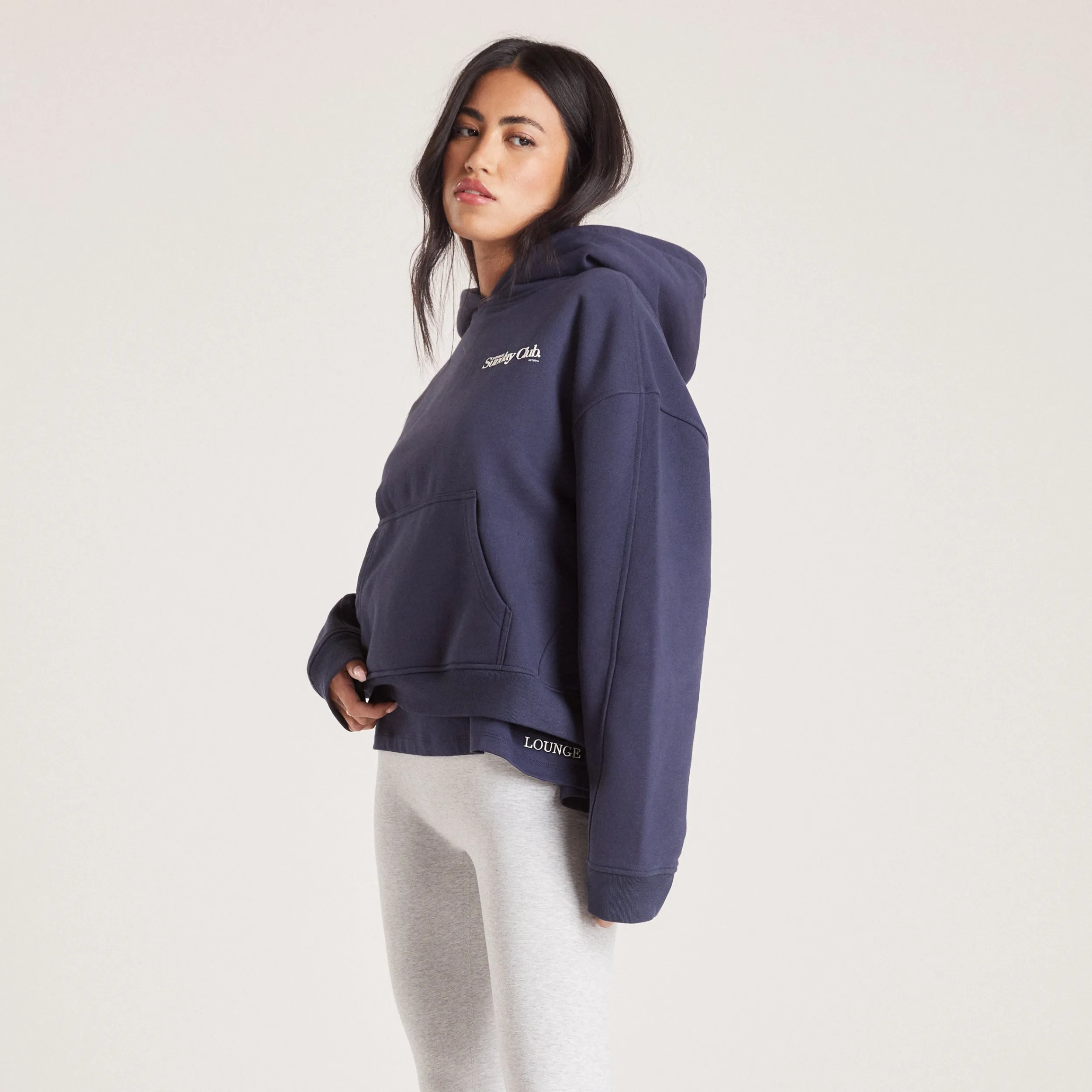 Lounge Underwear Huvtröjor Och Tröjor<Boxy Hoodie - Bläckblå