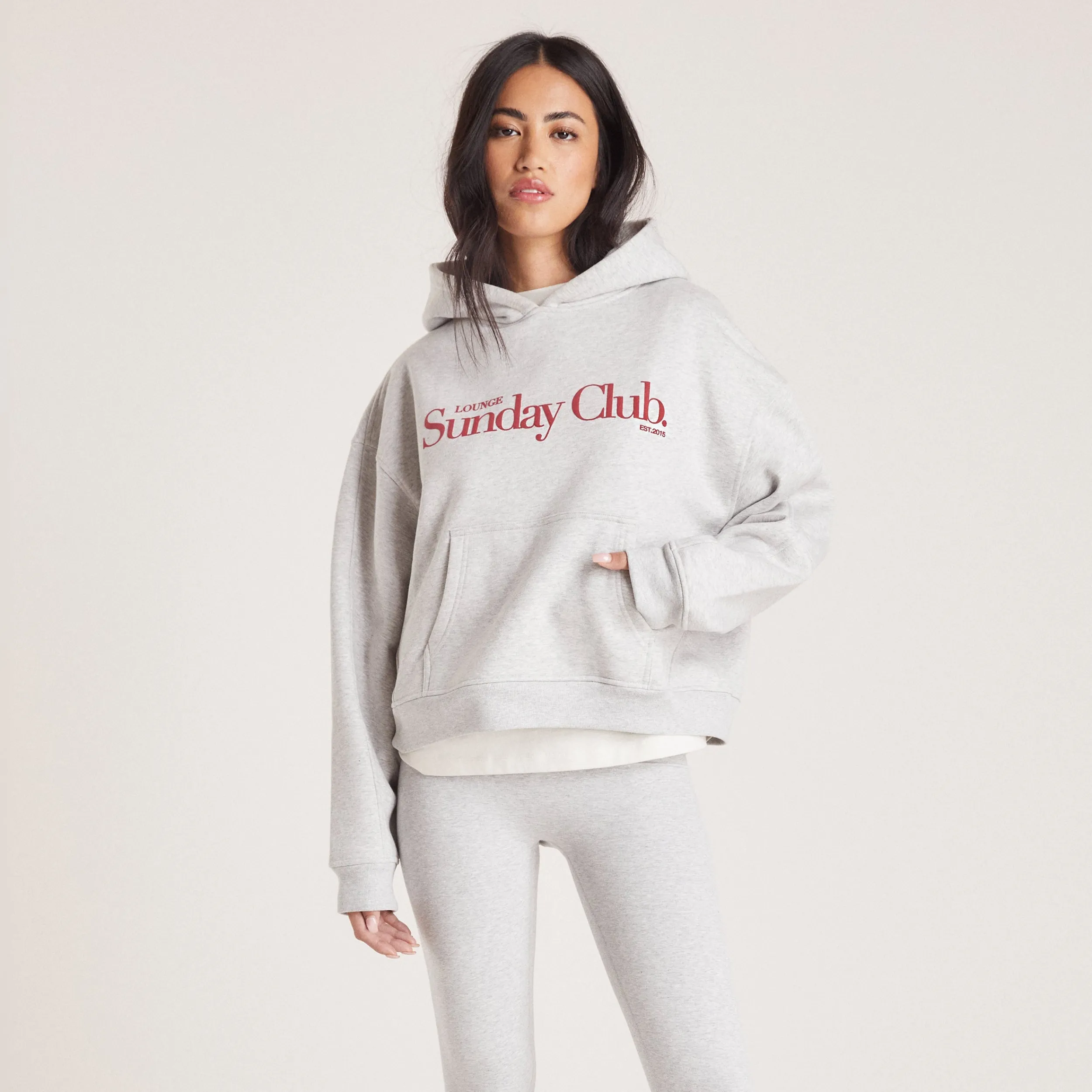 Lounge Underwear Huvtröjor Och Tröjor<Boxy Hoodie - Grå Marl GråMarl