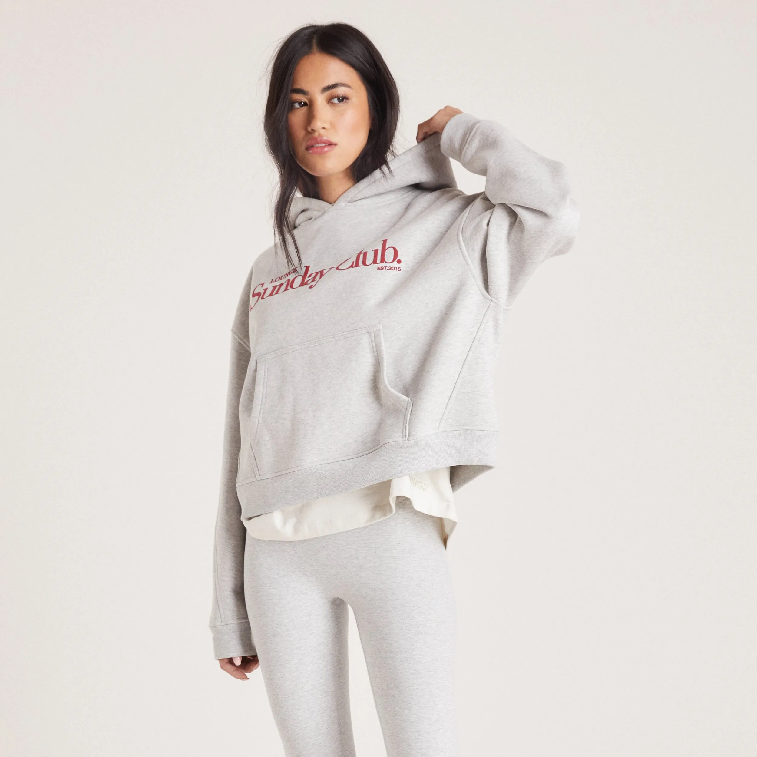 Lounge Underwear Huvtröjor Och Tröjor<Boxy Hoodie - Grå Marl GråMarl