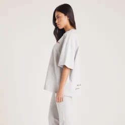 Lounge Underwear Toppar Och T-Shirts<Boxy T-Shirt - Grå Marl GråMarl