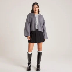 Lounge Underwear Tröjor & Koftor | Kavajer<Cardigan med Dragkedja - Mörkgrå