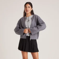 Lounge Underwear Tröjor & Koftor | Kavajer<Cardigan med Dragkedja - Mörkgrå