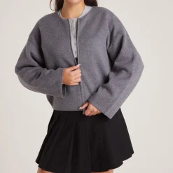 Lounge Underwear Tröjor & Koftor | Kavajer<Cardigan med Dragkedja - Mörkgrå
