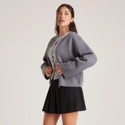 Lounge Underwear Tröjor & Koftor | Kavajer<Cardigan med Dragkedja - Mörkgrå