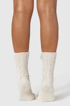 Lounge Underwear Strumpor Och Accessoarer | Accessoarer<Chenille Stickade Strumpor - Pärlfärgad