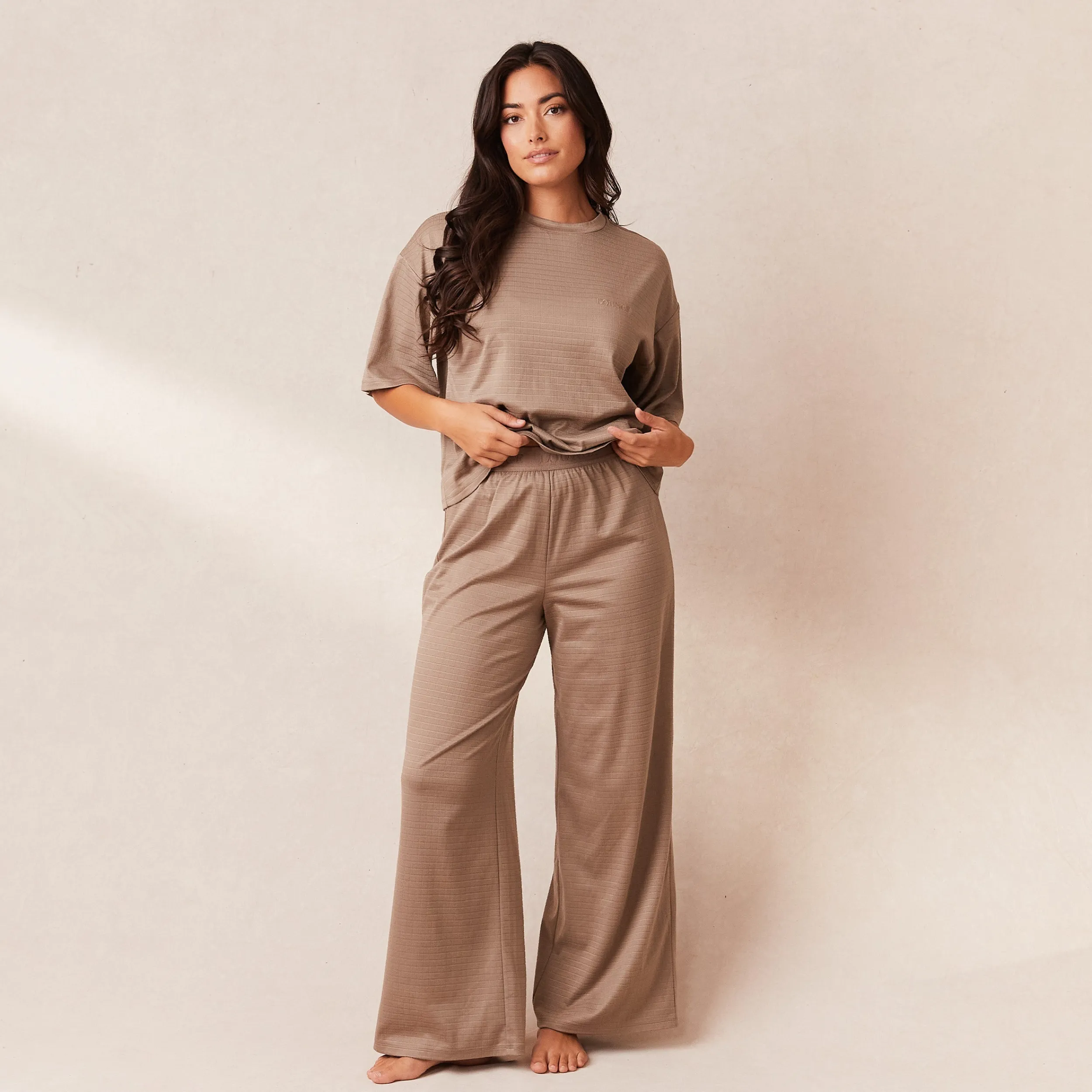 Lounge Underwear Pyjamasset | Pyjamasbyxor<Classic Fleece Oversized Pyjamabyxor - Fawn