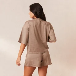Lounge Underwear Pyjamasset | Pyjamastoppar<Classic Fleece Oversized Pyjamatopp - Fawn