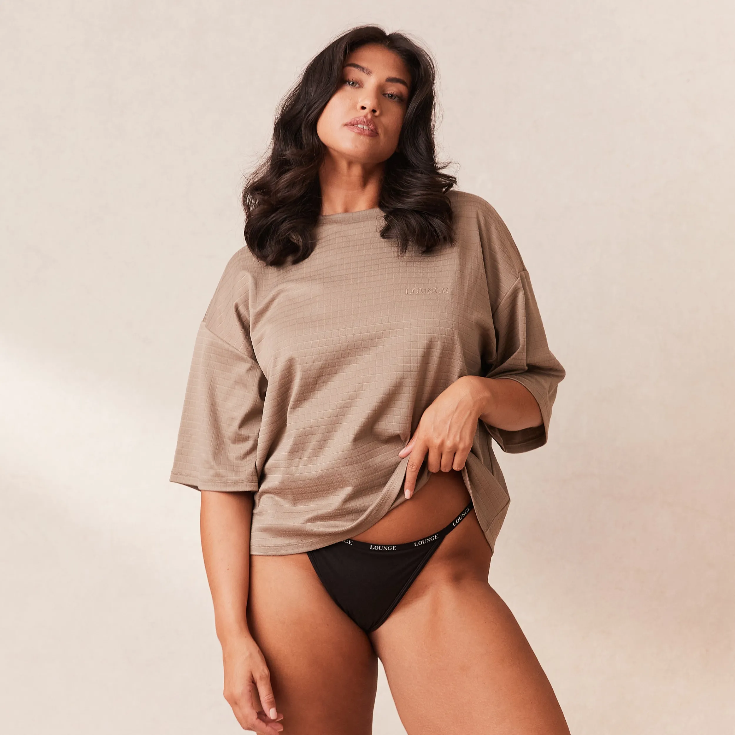 Lounge Underwear Pyjamasset | Pyjamastoppar<Classic Fleece Oversized Pyjamatopp - Fawn