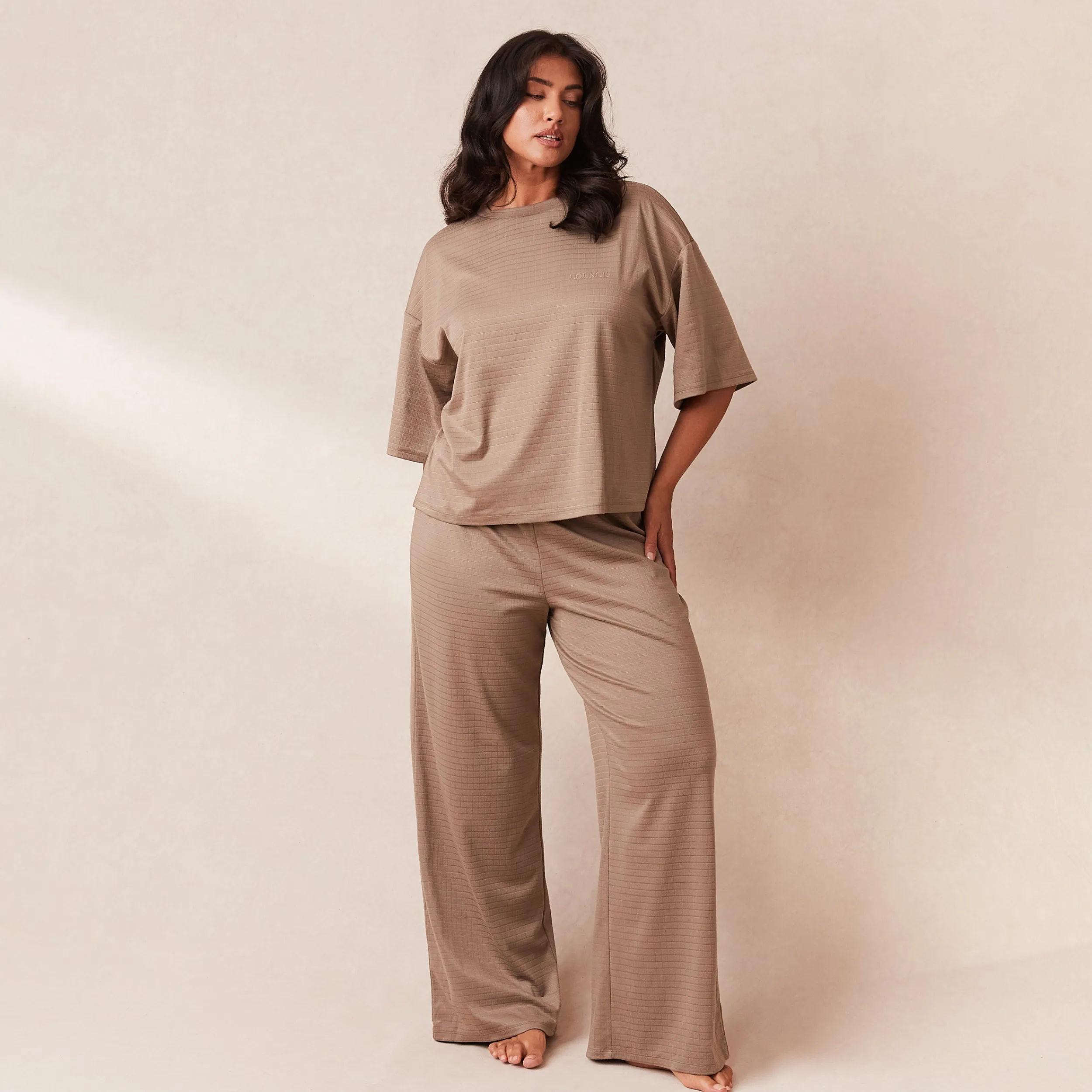 Lounge Underwear Pyjamasset | Pyjamasbyxor<Classic Fleece Oversized Pyjamabyxor - Fawn