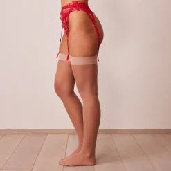 Lounge Underwear Strumpor<Classic Nätstrumpor - Beige
