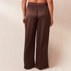 Lounge Underwear Pyjamasset<Classic Satin Pyjamabyxor - Choklad