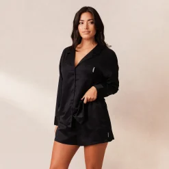 Lounge Underwear Pyjamasbyxor<Classic Satin Pyjamashorts - Svart