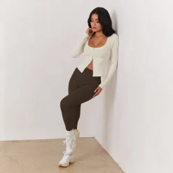 Lounge Underwear Toppar Och T-Shirts<Cosy Långärmad Topp med Krok och Ögon - Krämfärg