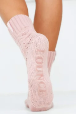 Lounge Underwear Nattkläder<Cosy Stickade Strumpor - Rosa