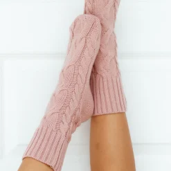 Lounge Underwear Nattkläder<Cosy Stickade Strumpor - Rosa