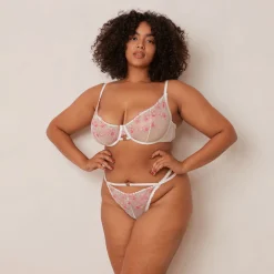 Lounge Underwear Balcony<Ditsy Embroidered Balcony BH - Vit