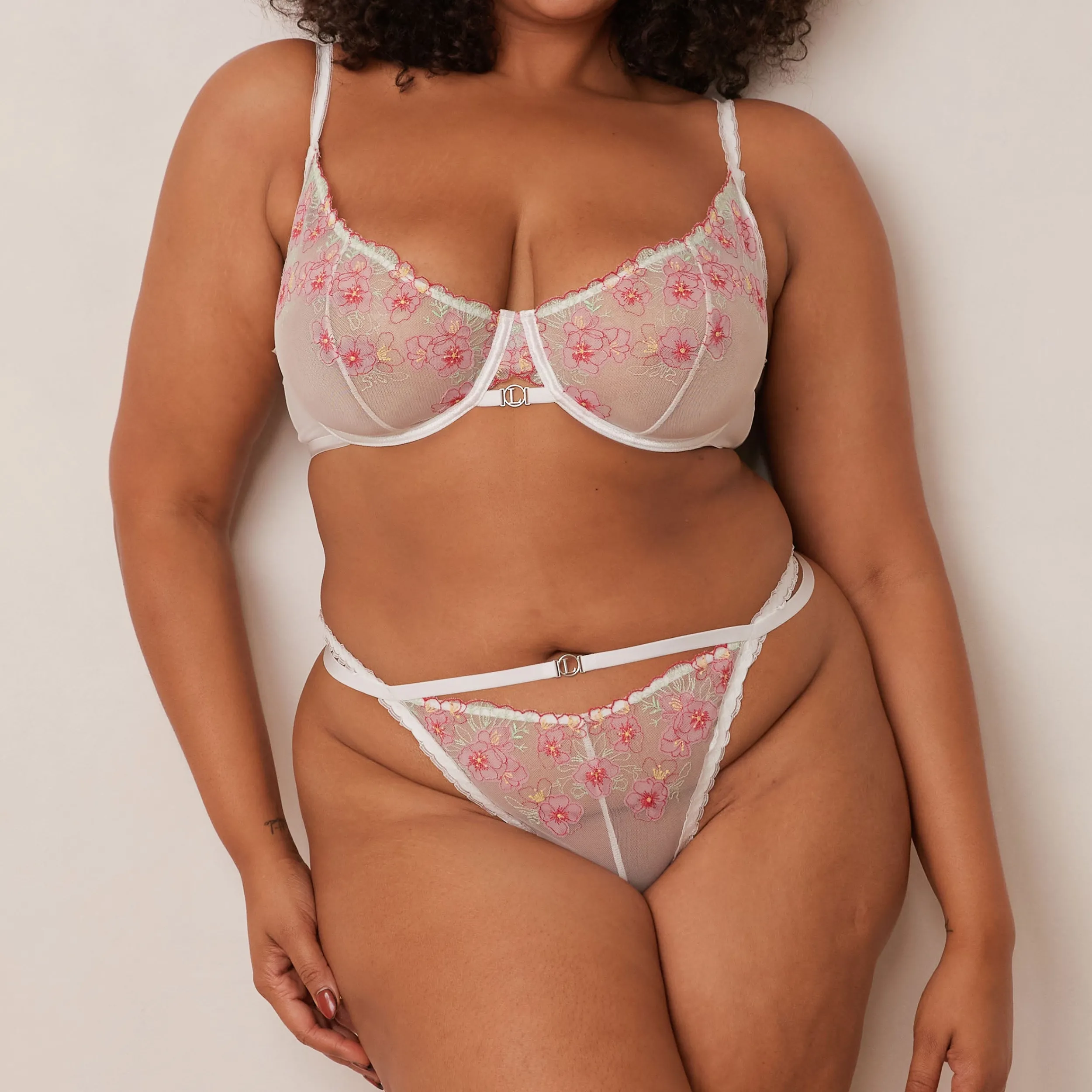 Lounge Underwear Balcony<Ditsy Embroidered Balcony BH - Vit