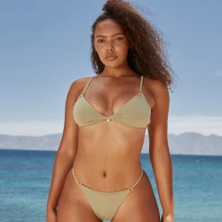 Lounge Underwear Badkläder<Essential Bikinitopp - Olivgrön