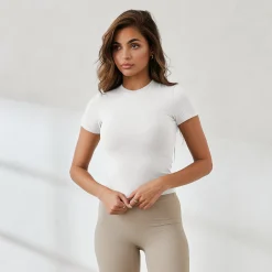 Lounge Underwear Toppar Och T-Shirts<Essential Kortärmad Figursydd T-Shirt - Vit