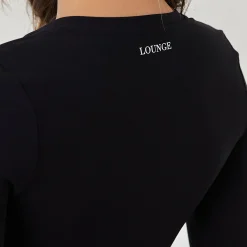 Lounge Underwear Toppar Och T-Shirts<Essential Långärmad Top med Dragkedja - Svart