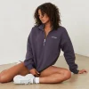 Lounge Underwear Huvtröjor Och Tröjor<Essential Oversized Tröja med Kvart Dragkedja - Rökblått
