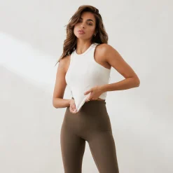 Lounge Underwear Toppar Och T-Shirts<Essential Ribbad Brottarrygg Top - Naturvit