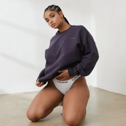 Lounge Underwear Huvtröjor Och Tröjor<Essential Rundhalsad Tröja - Rökblått