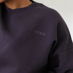 Lounge Underwear Huvtröjor Och Tröjor<Essential Rundhalsad Tröja - Rökblått
