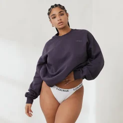 Lounge Underwear Huvtröjor Och Tröjor<Essential Rundhalsad Tröja - Rökblått
