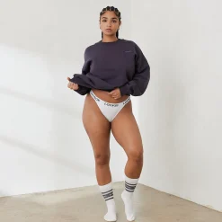 Lounge Underwear Huvtröjor Och Tröjor<Essential Rundhalsad Tröja - Rökblått