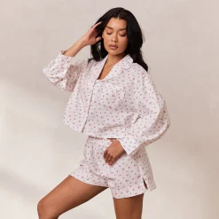 Lounge Underwear Pyjamasbyxor<Floral Pyjamashorts - Vit Print VitPrint