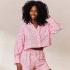 Lounge Underwear Pyjamasset | Pyjamastoppar<Floral Pyjamaskjorta - Rosa Print RosaPrint