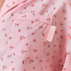 Lounge Underwear Pyjamasset | Pyjamastoppar<Floral Pyjamaskjorta - Rosa Print RosaPrint