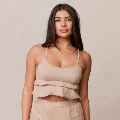 Lounge Underwear Nattkläder<Frill Pyjamatopp - Minkfärg