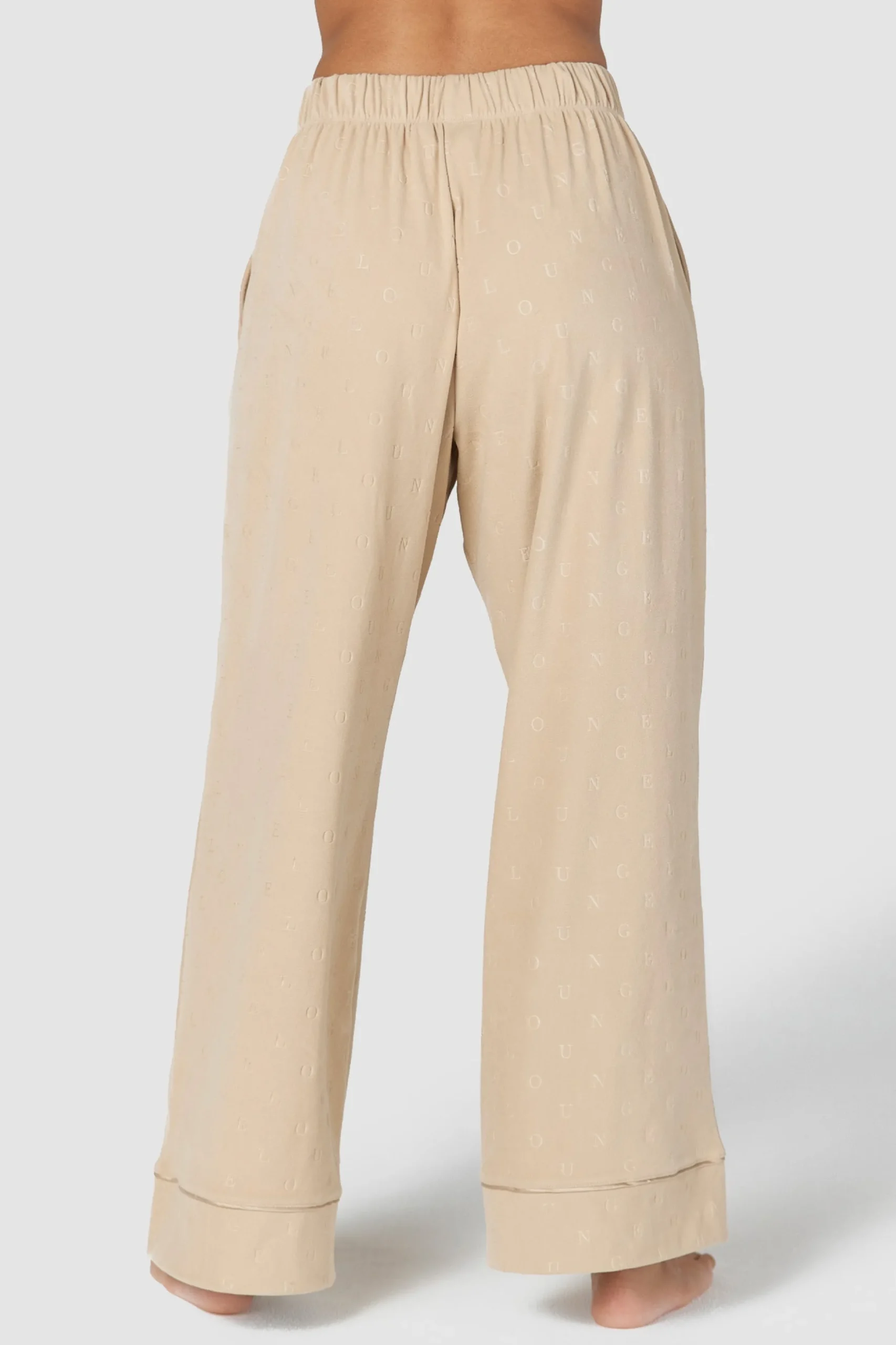Lounge Underwear Nattkläder<Luxury Embossed Pyjamasbyxor - Minkfärg
