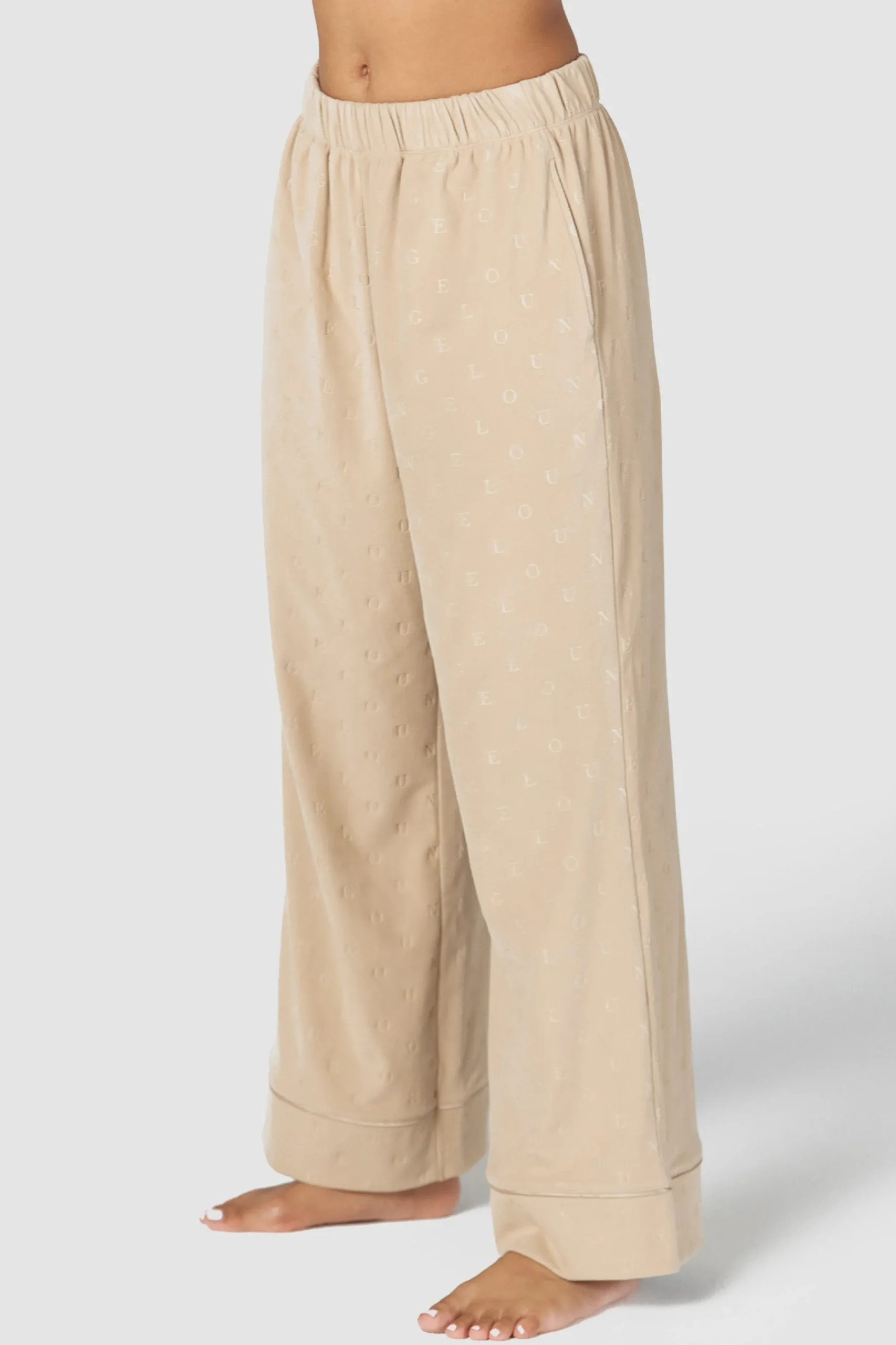 Lounge Underwear Nattkläder<Luxury Embossed Pyjamasbyxor - Minkfärg