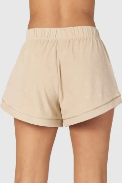 Lounge Underwear Nattkläder<Luxury Embossed Pyjamashorts - Minkfärg