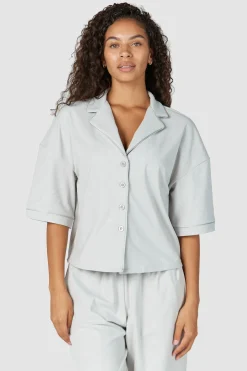Lounge Underwear Nattkläder<Luxury Embossed Pyjamastopp - Frostfärg