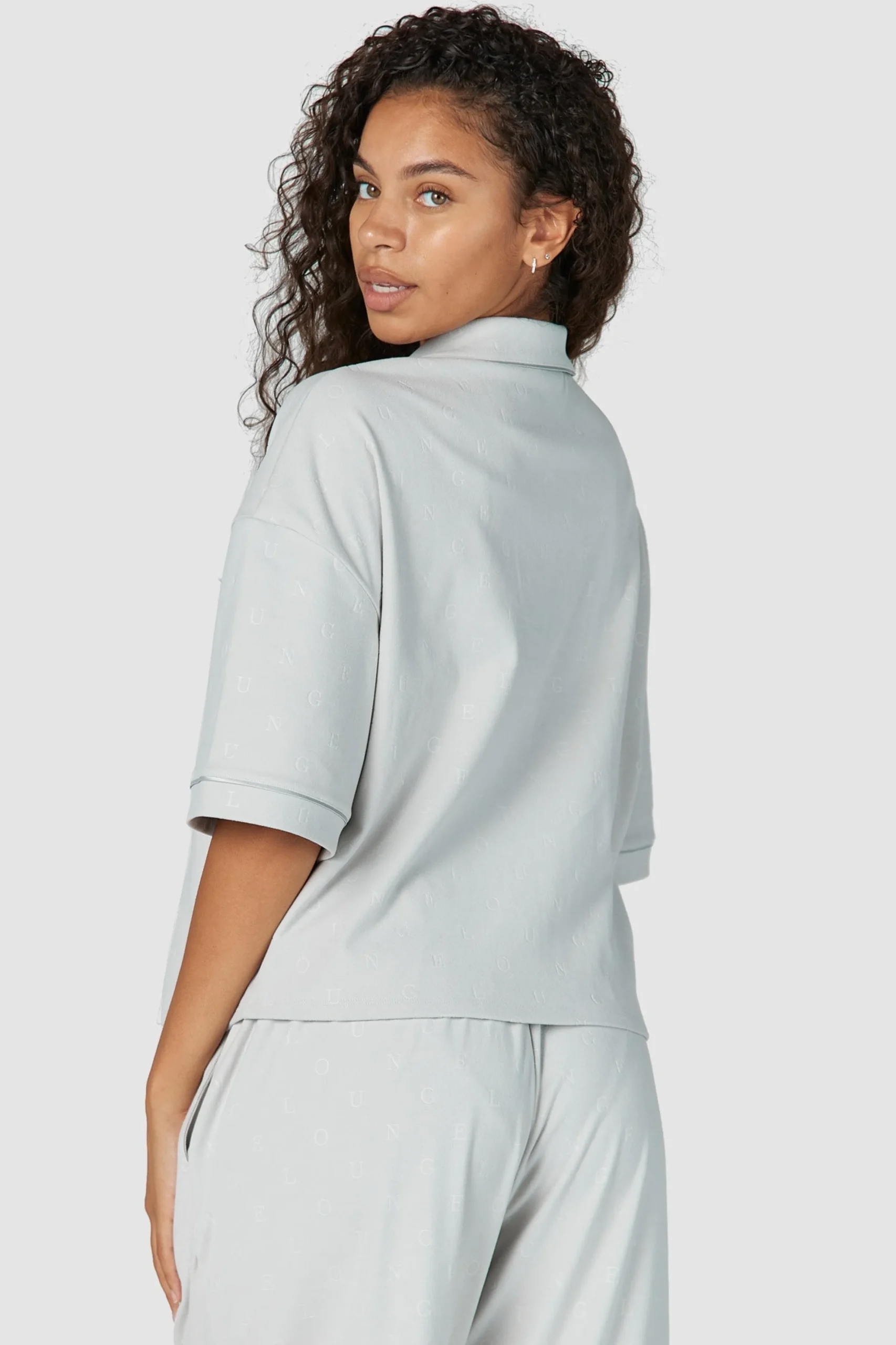 Lounge Underwear Nattkläder<Luxury Embossed Pyjamastopp - Frostfärg