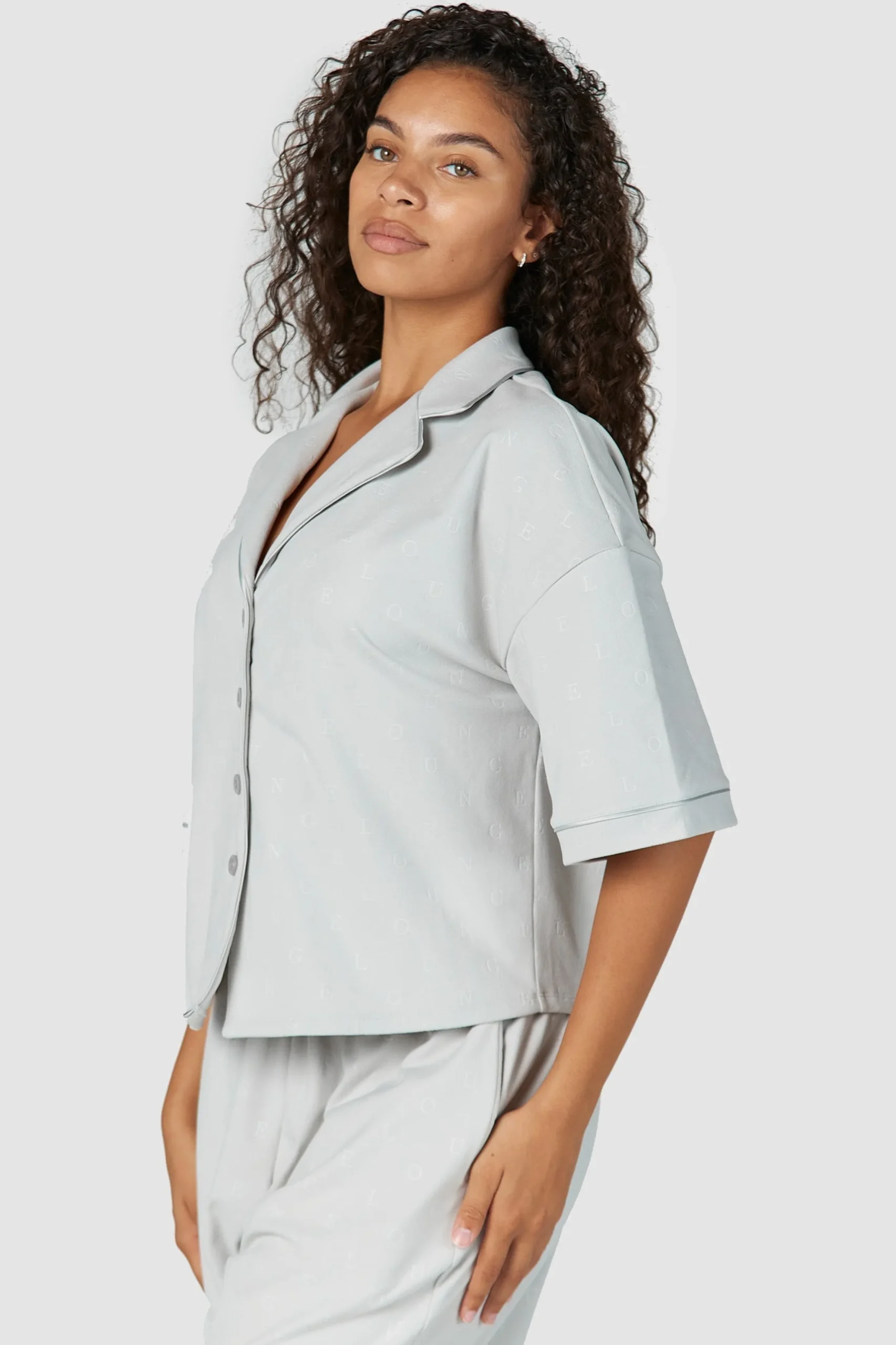 Lounge Underwear Nattkläder<Luxury Embossed Pyjamastopp - Frostfärg