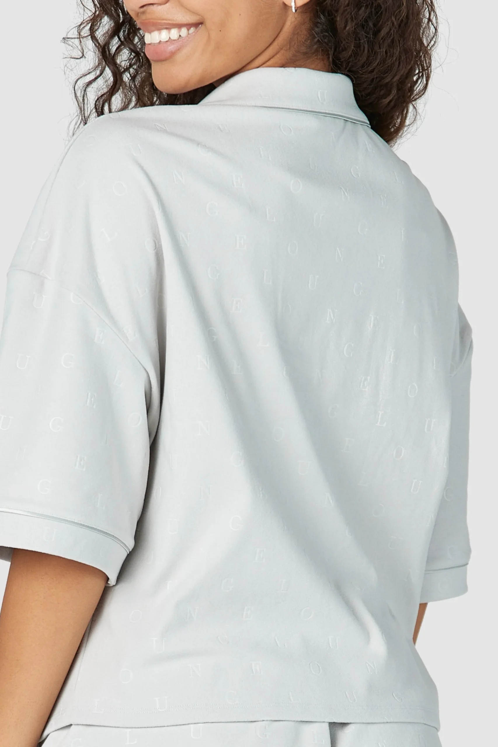 Lounge Underwear Nattkläder<Luxury Embossed Pyjamastopp - Frostfärg