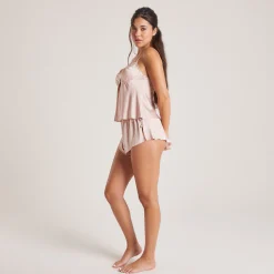 Lounge Underwear Pyjamasbyxor<Mini Pyjamashorts i Satin - Rosa