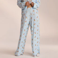 Lounge Underwear Pyjamasbyxor | Pyjamasset<Modal Pyjamabyxor - Blue Croissant BlåCroissanttryck