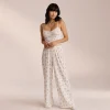 Lounge Underwear Pyjamasbyxor<Pointelle Pyjamabyxor - Blommig Vit BlommigVit