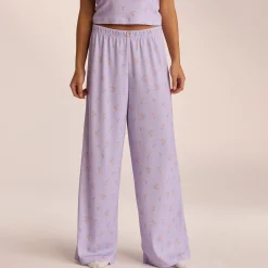Lounge Underwear Pyjamasset | Pyjamasbyxor<Pointelle Pyjamabyxor - Blommig Lila BlommigLila