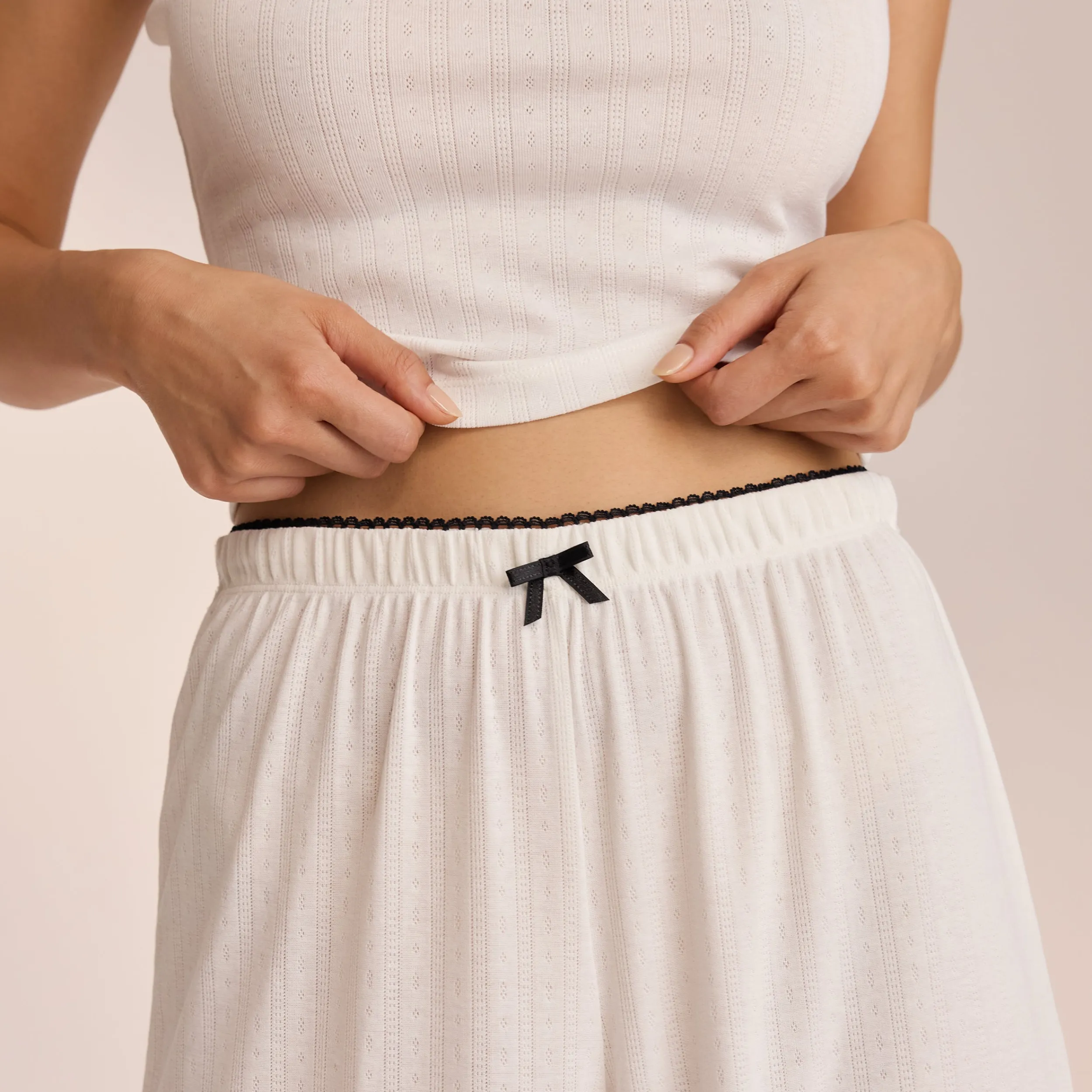 Lounge Underwear Pyjamasbyxor | Pyjamasset<Pointelle Pyjamabyxor - Vit