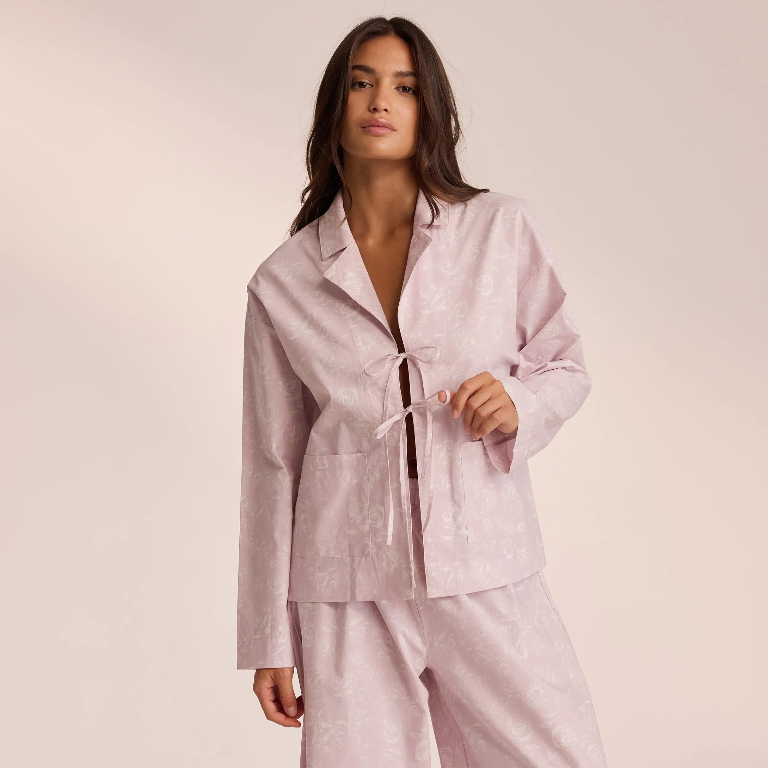Lounge Underwear Pyjamasset | Pyjamastoppar<Pyjamasskjorta i Bomull - c Lila